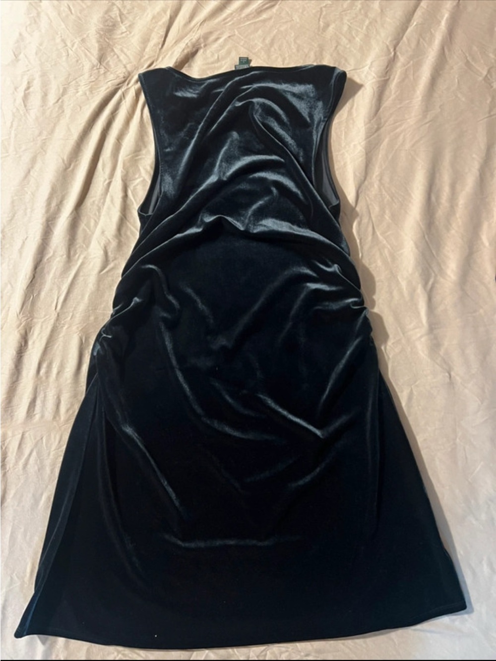 wild fable Strapless Black Velvet Midi Dress